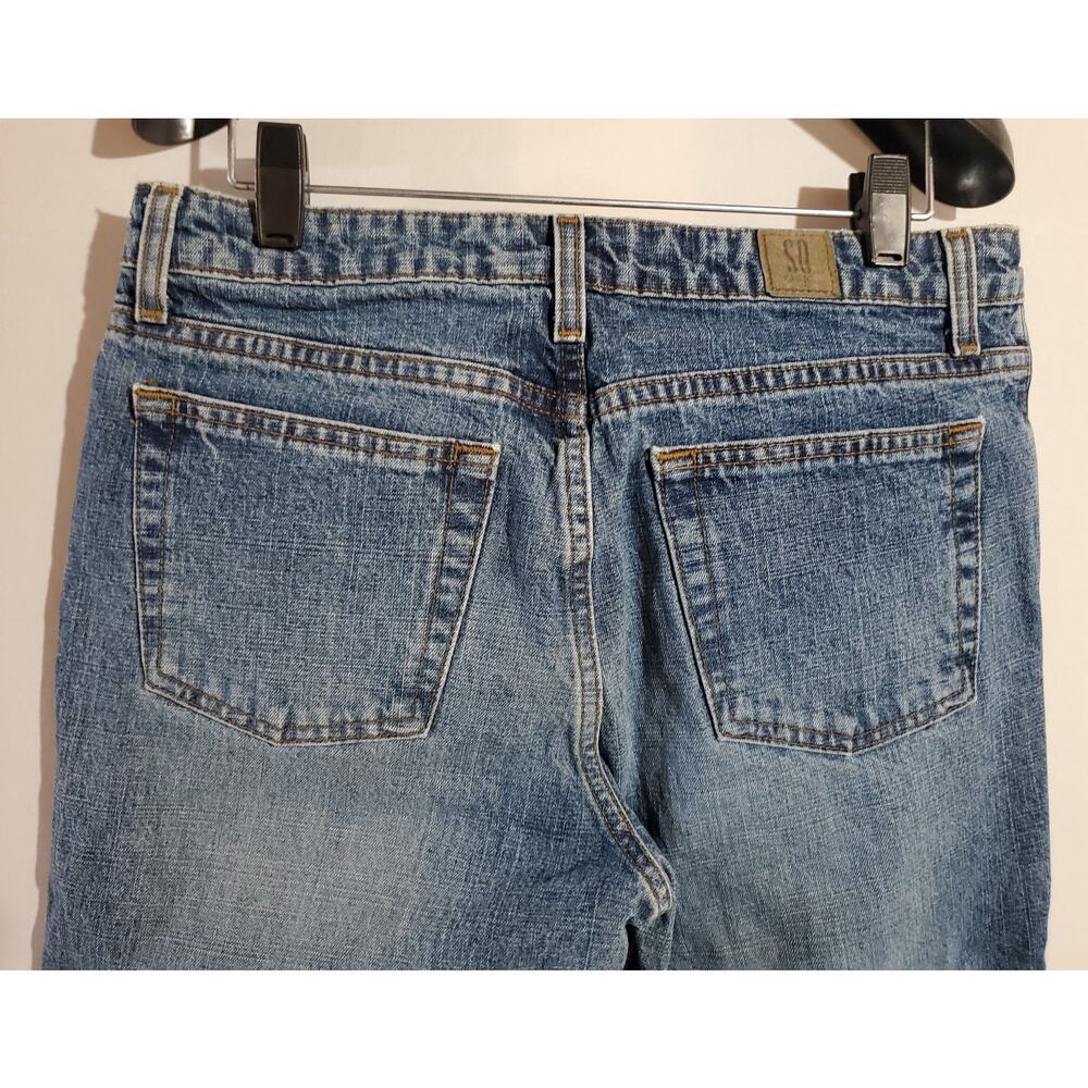 SO Vintage Y2K Flare Medium Wash High Rise Jeans Womens Junior Size 7 Long - Picture 5 of 11